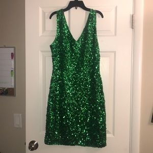 Sequin green dress!